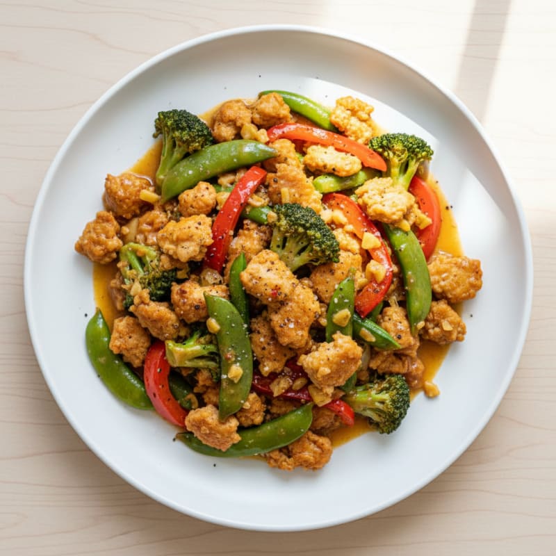 Crispy Ground Turkey and Vegetable Stir-Fry