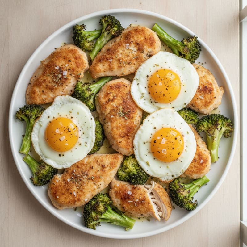 Sheet Pan Lemon Herb Chicken and Eggs