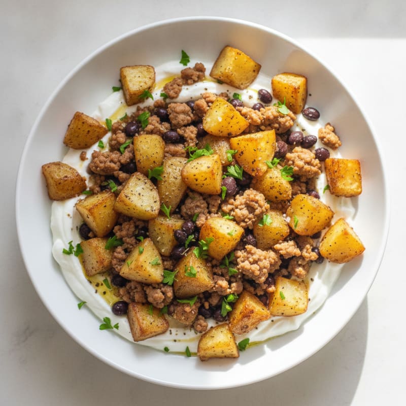 Savory Greek Yogurt Potato Bowl