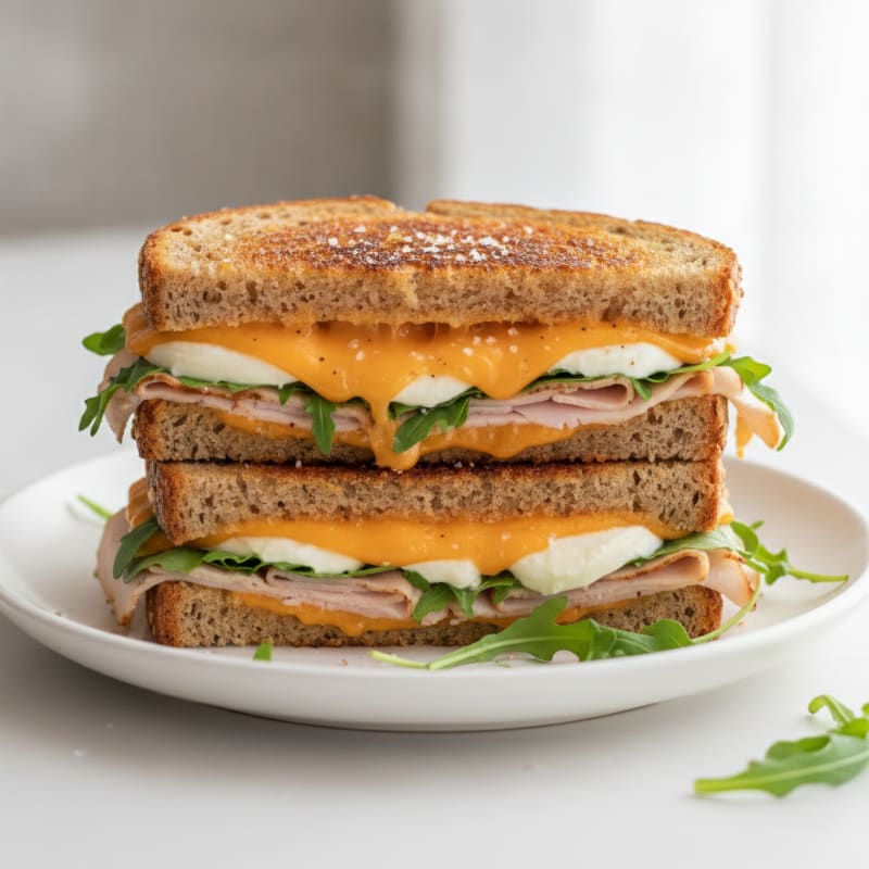 Triple-Decker Grilled Cheese Sandwich