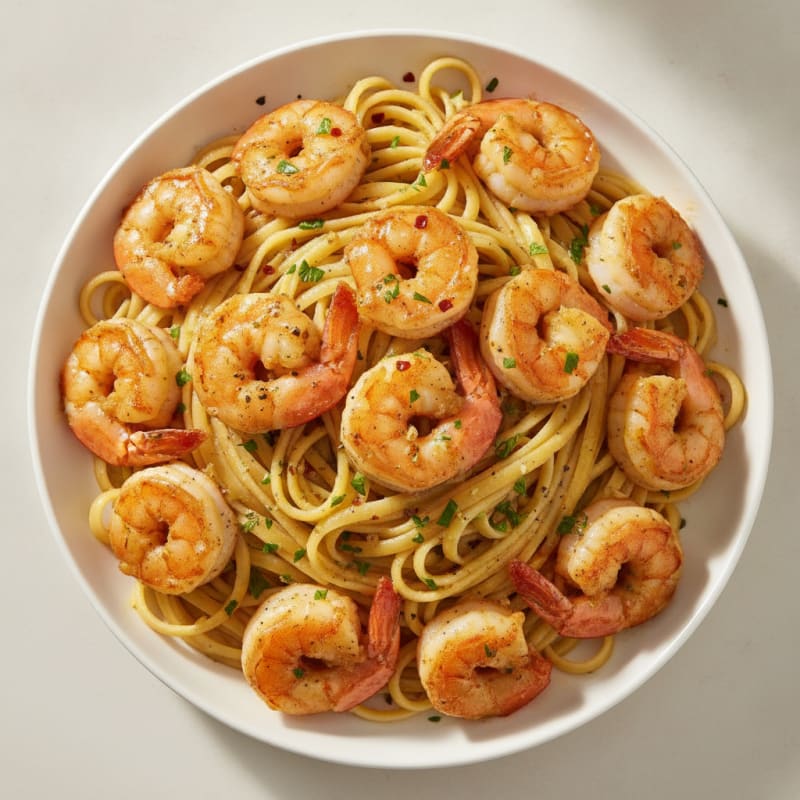 Garlic Butter Shrimp Scampi with Linguine