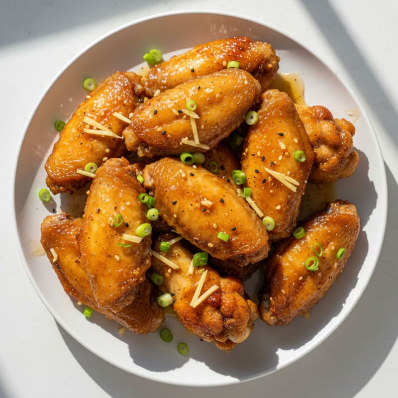 Crispy Honey-Garlic Chicken Wings