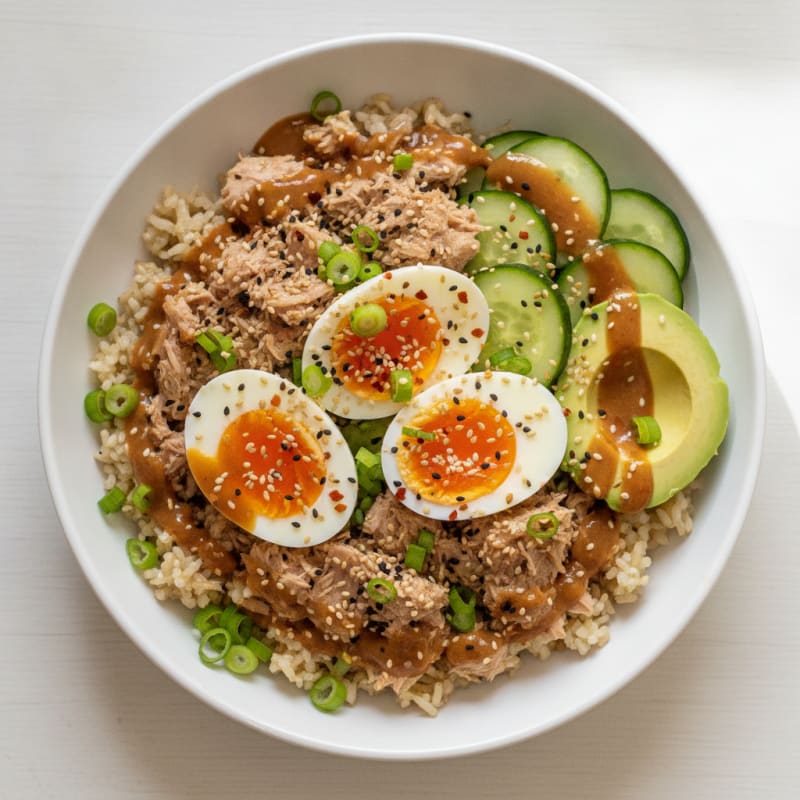 Asian Tuna and Egg Protein Bowl