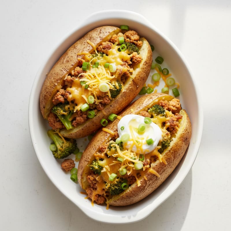 Loaded Russet Potatoes with Savory Toppings