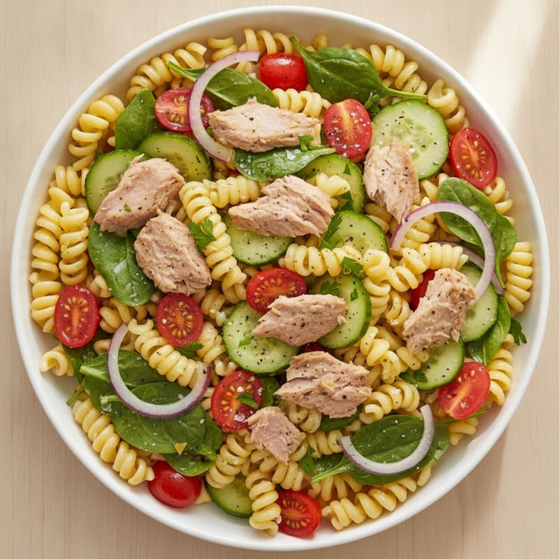Tuna Mediterranean Pasta Salad