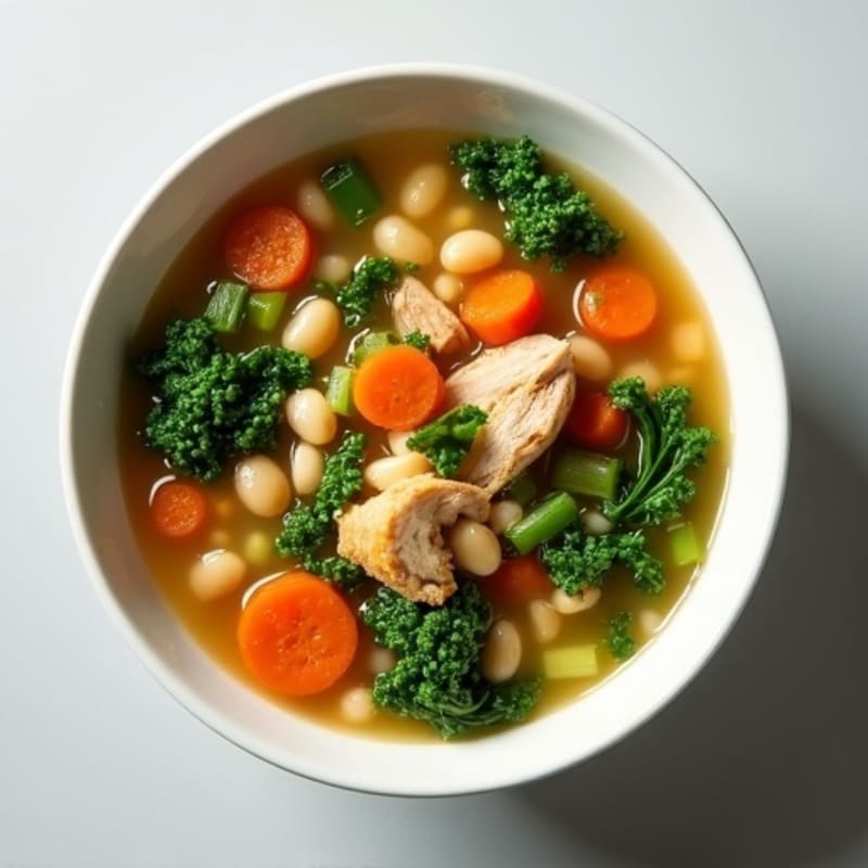 Hearty White Bean Chicken Kale Soup