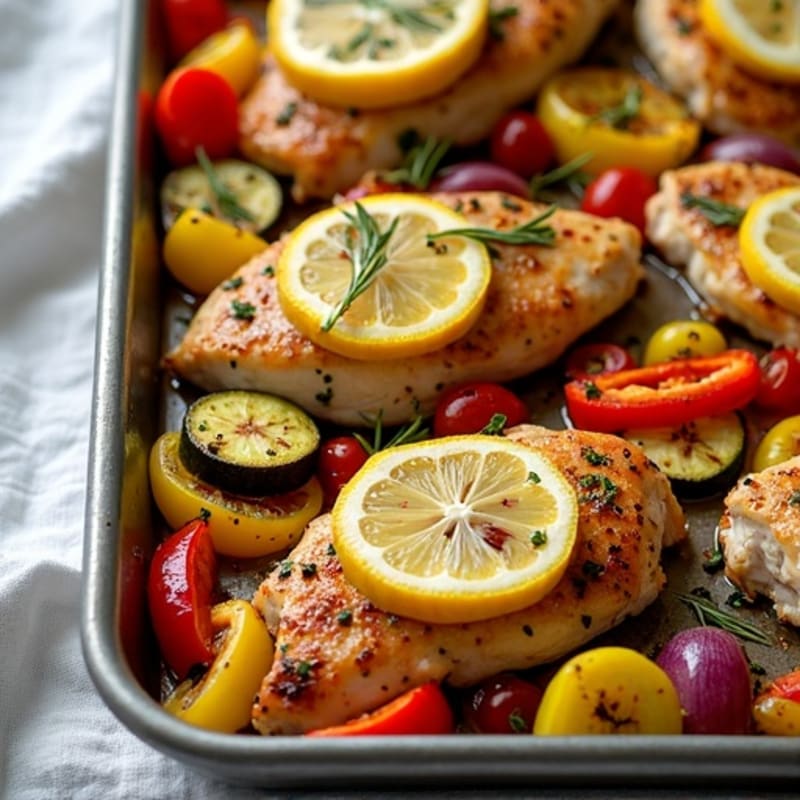 Sheet Pan Lemon Herb Chicken and Roasted Vegetables