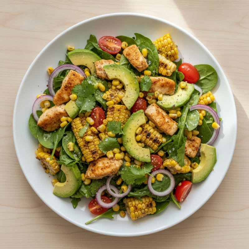 Avocado and Corn Salad with Lime Dressing