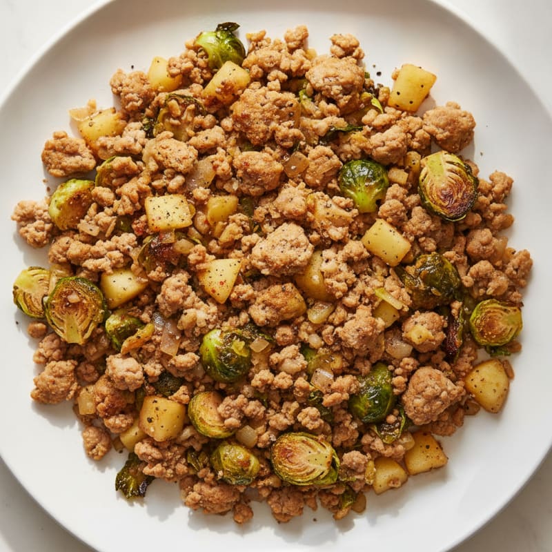 Turkey and Brussels Sprout Hash