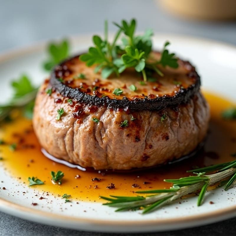 Herb-Crusted Beef Tenderloin with Mushroom Wrap