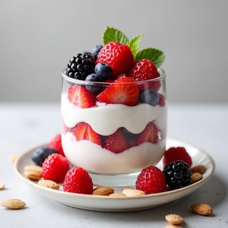 Creamy Greek Yogurt Protein Parfait with Berries
