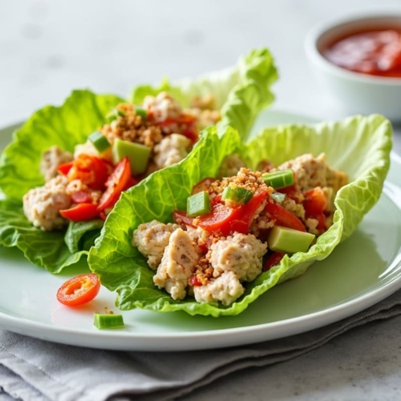 Crunchy Spicy Tuna Lettuce Wraps