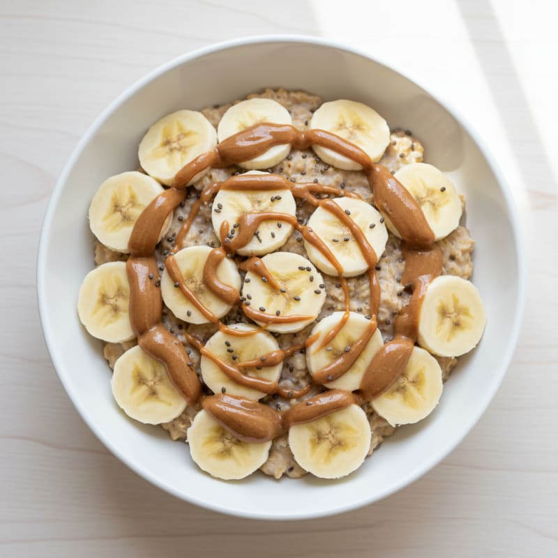 Creamy Peanut Butter Banana Protein Oats