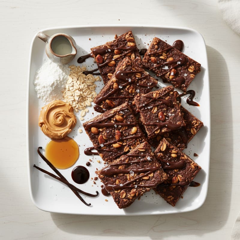 Chewy Chocolate Peanut Butter Protein Bars