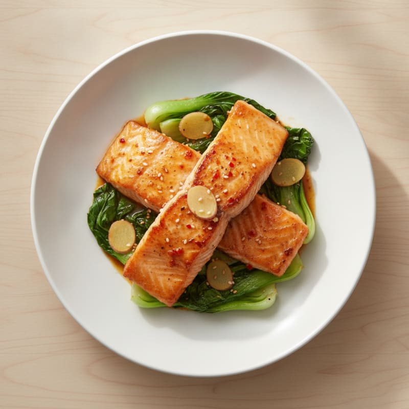 Chili-Garlic Pan-Seared Salmon