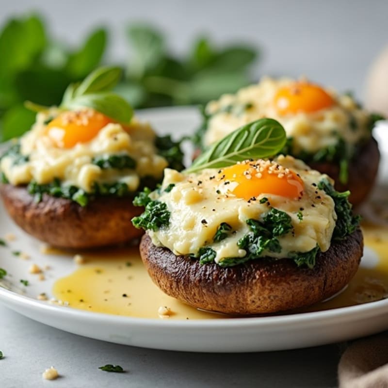 Spinach and Ricotta Stuffed Portobello Mushrooms