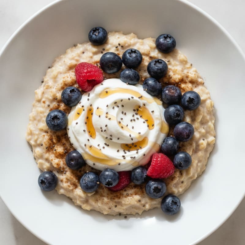 Berry Protein Oats with Greek Yogurt