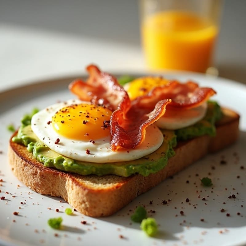 Sourdough Toast with Creamy Avocado and Poached Egg