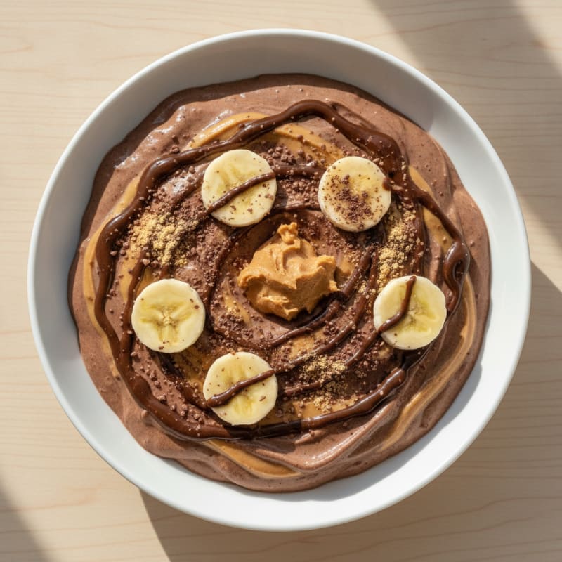 Chocolate Protein Shake with Peanut Butter and Banana