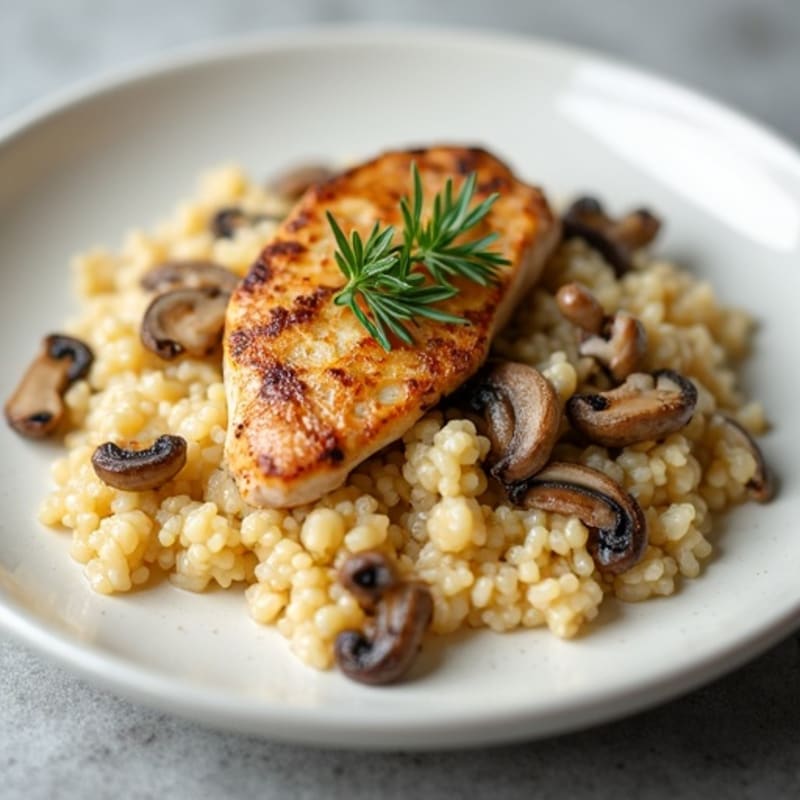Creamy Wild Mushroom Cauliflower Risotto