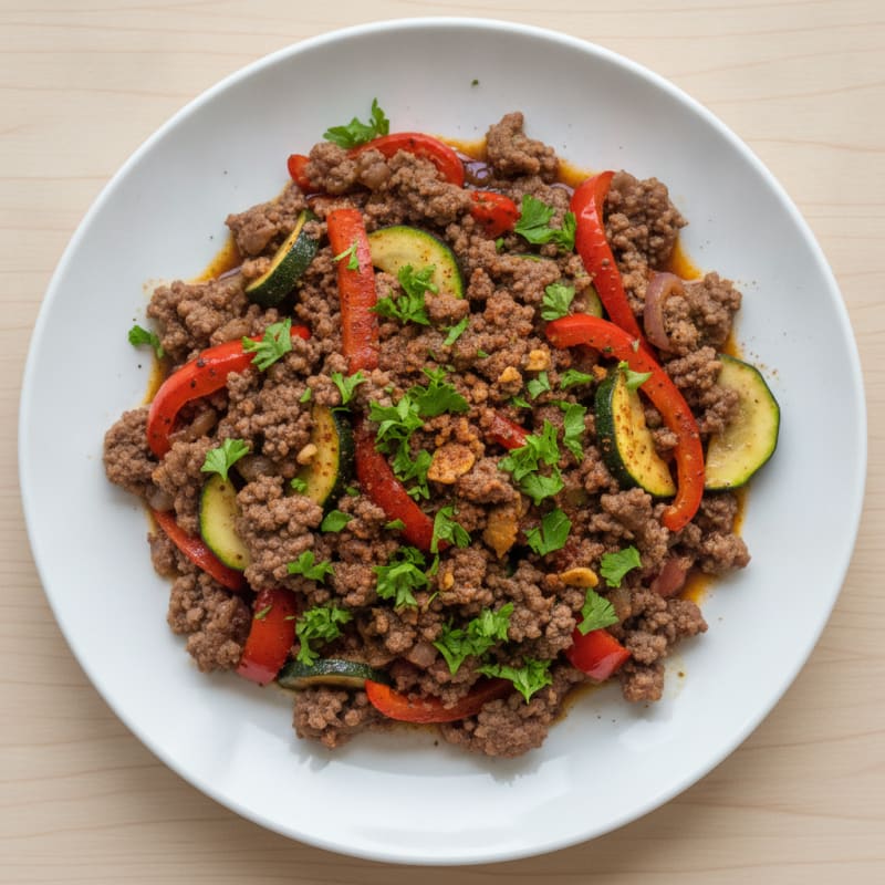 Savory Ground Beef and Vegetable Skillet