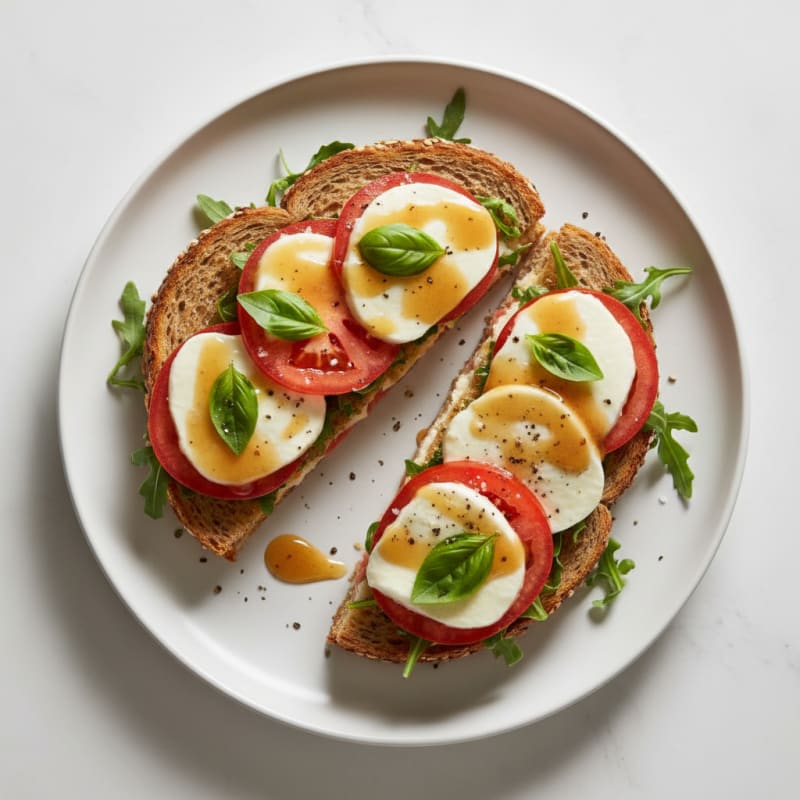 Golden Balsamic Caprese Grilled Sandwich
