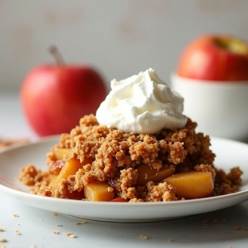 Cinnamon-Spiced Baked Apple Crisp with Oat Crumble