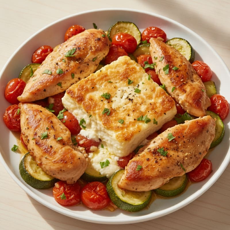 Baked Feta with Roasted Vegetables