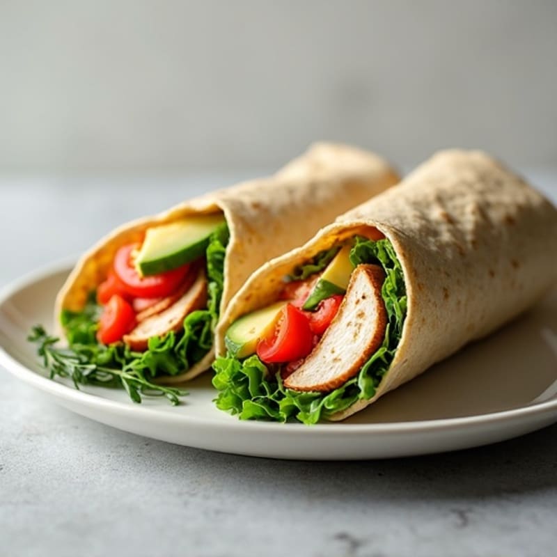 Grilled Chicken and Fresh Vegetable Wrap