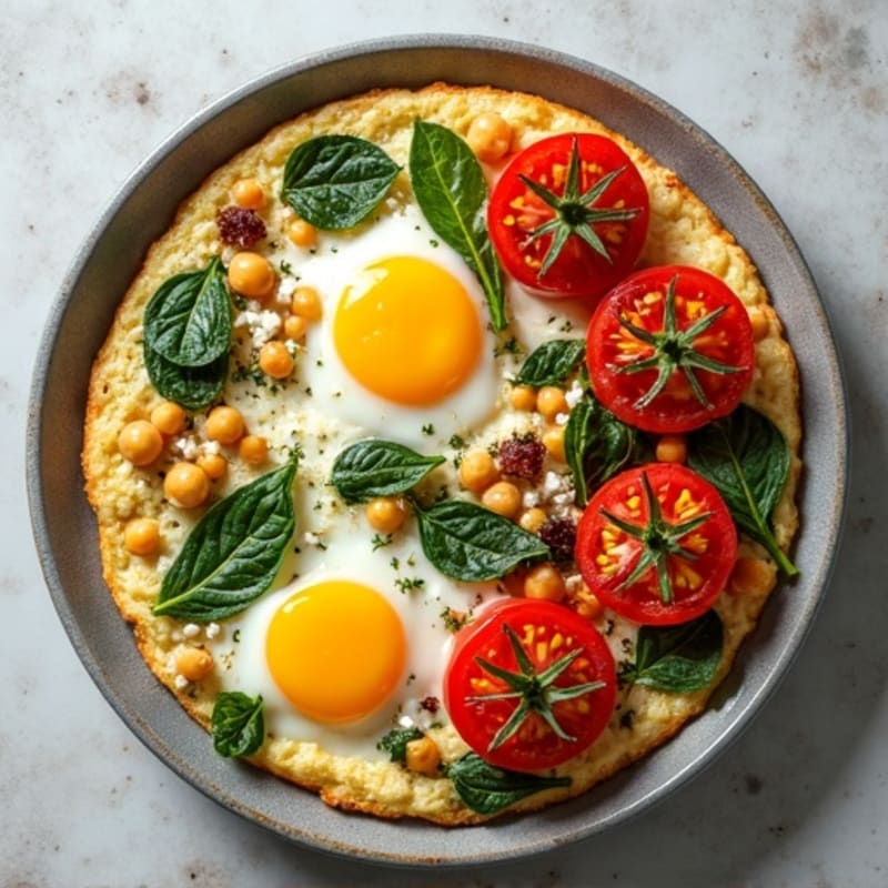 Fluffy Mediterranean Herb Frittata with Roasted Tomatoes