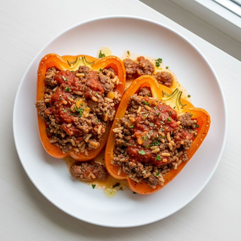 Ground Beef Stuffed Bell Peppers