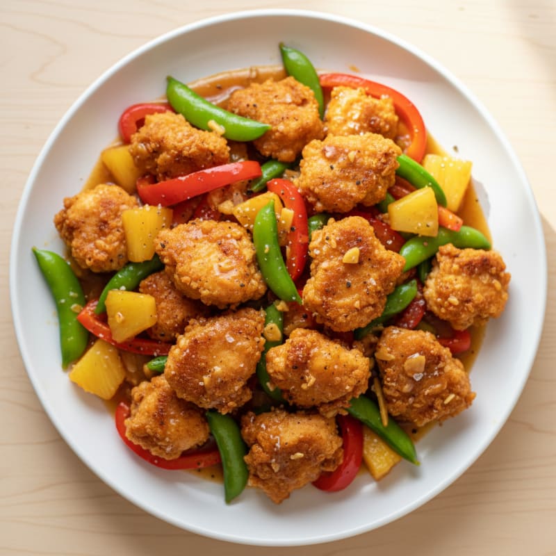Crispy Sweet and Sour Chicken Stir-Fry