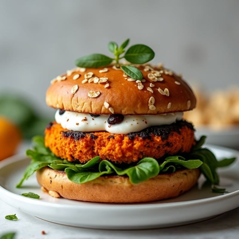 Hearty Spiced Sweet Potato Burger