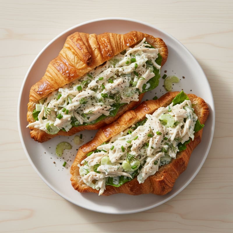 Creamy Herb Chicken Salad Croissants