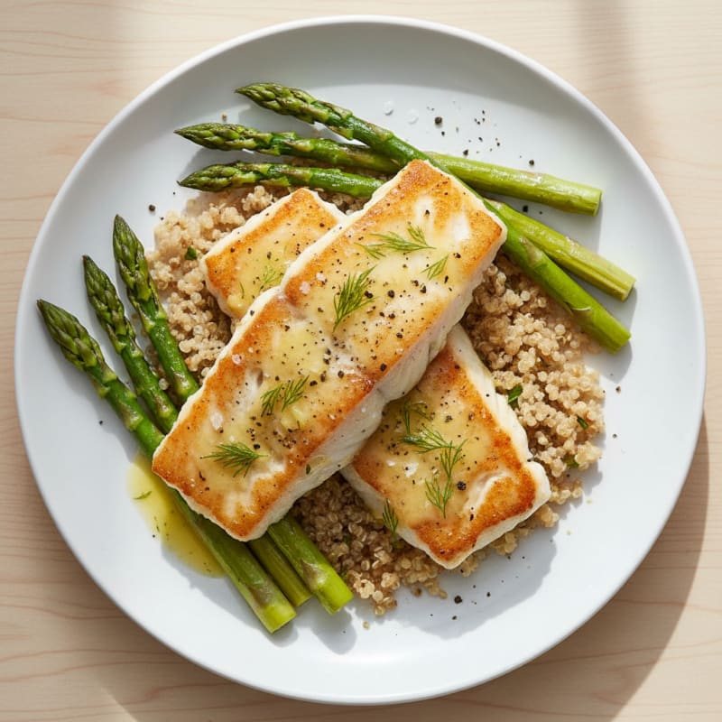 Pan-Seared Cod with Lemon-Dill Sauce