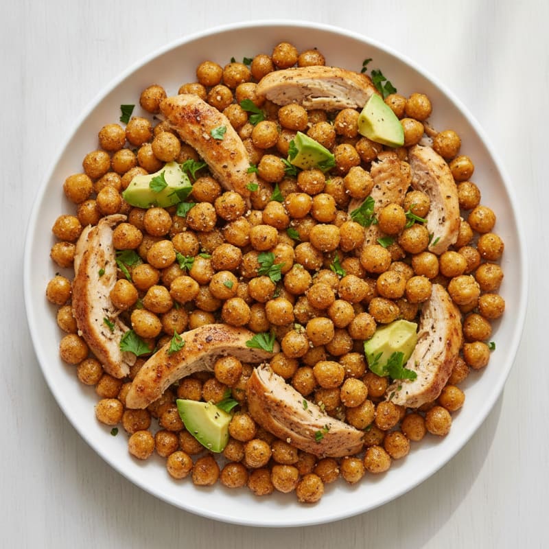 Garlic-Herb Roasted Chickpea Poppers