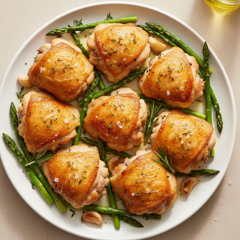 Crispy Roasted Chicken Thighs with Herbs