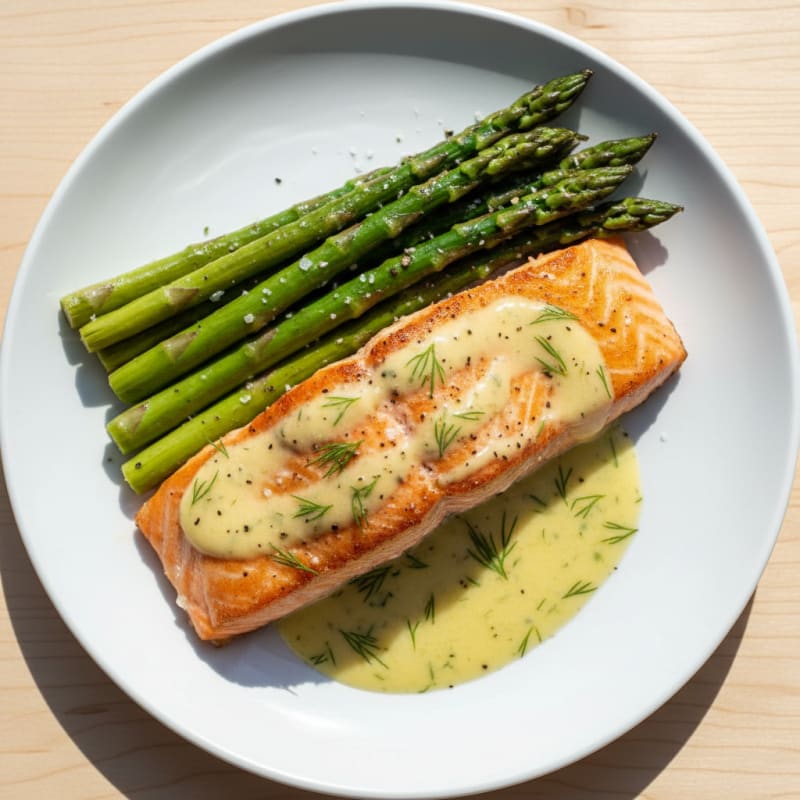 Pan-Seared Salmon with Lemon-Dill Sauce