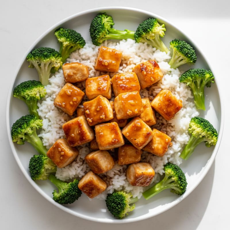 Crispy Teriyaki Chicken and Broccoli