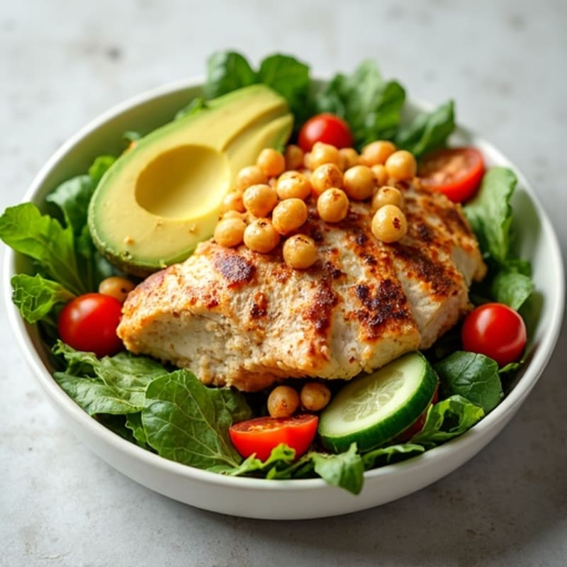 Crispy Avocado and Fresh Greens Salad