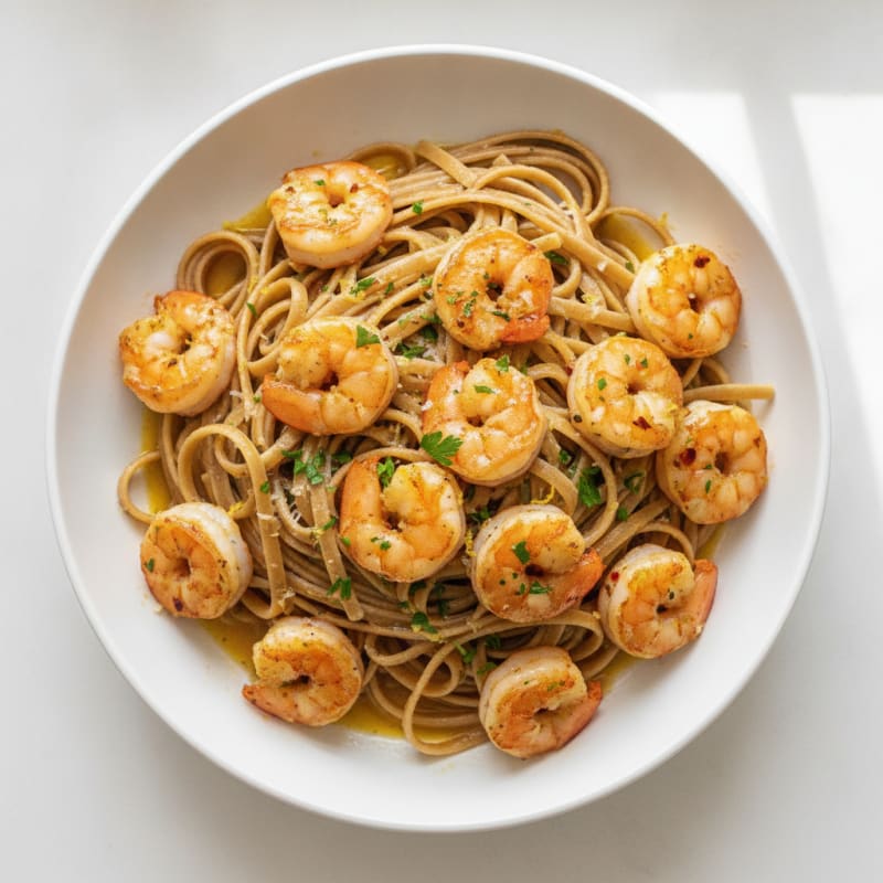 Garlic Butter Shrimp Scampi with Linguine