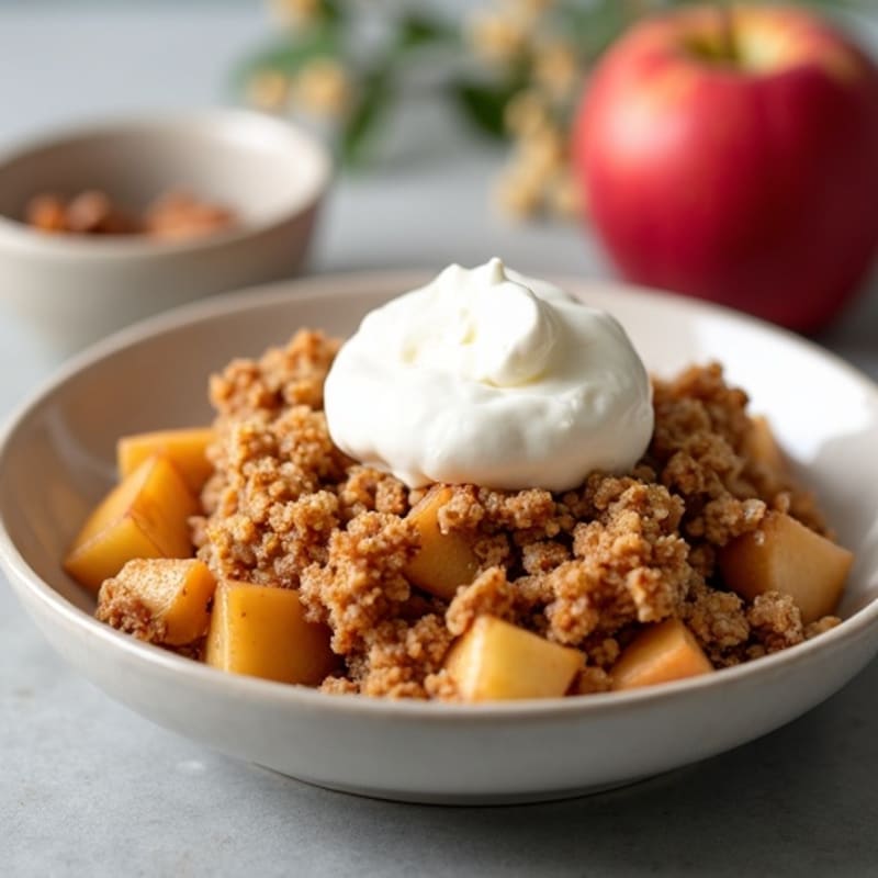 Warm Spiced Apple Crumble with Crispy Oat Topping