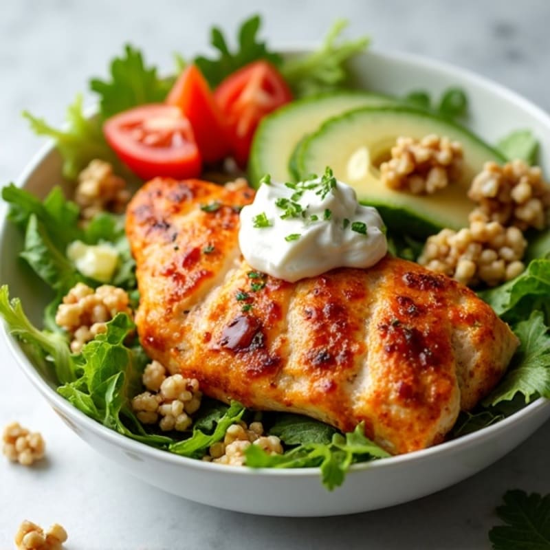 Crispy Buffalo Chicken Salad with Creamy Ranch