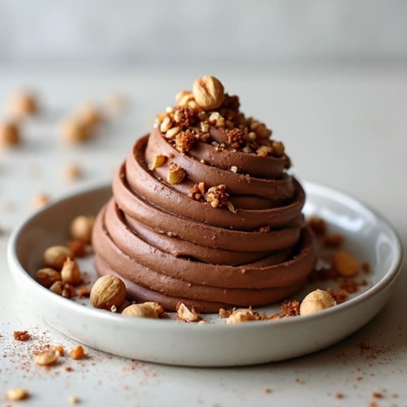 Silky Chocolate Protein Mousse with Toasted Hazelnuts
