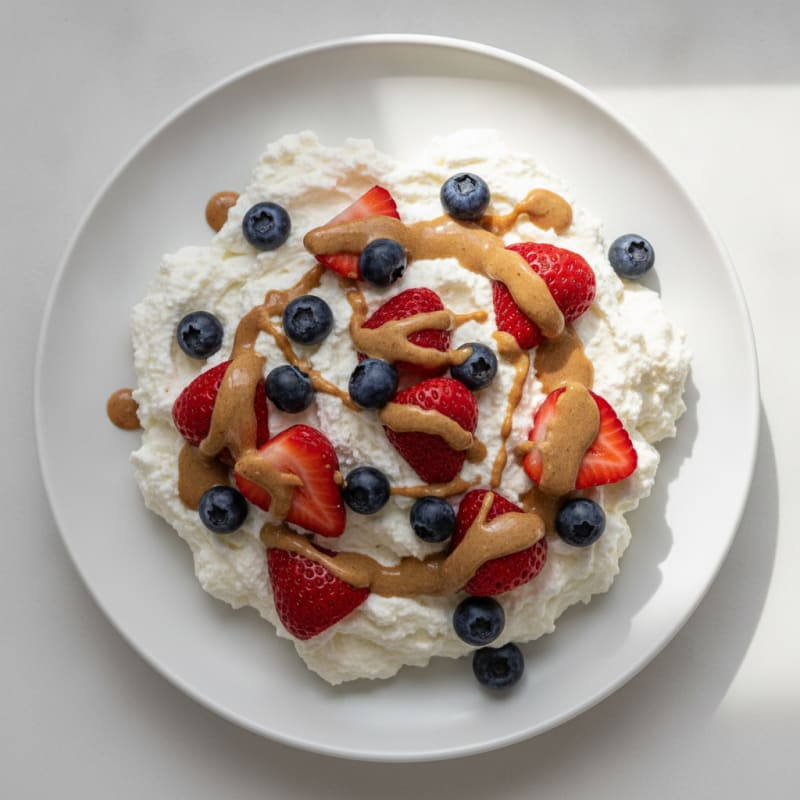 Silky Greek Yogurt Protein Mousse with Berries