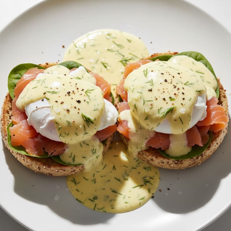 Smoked Salmon Benedict with Dill Hollandaise