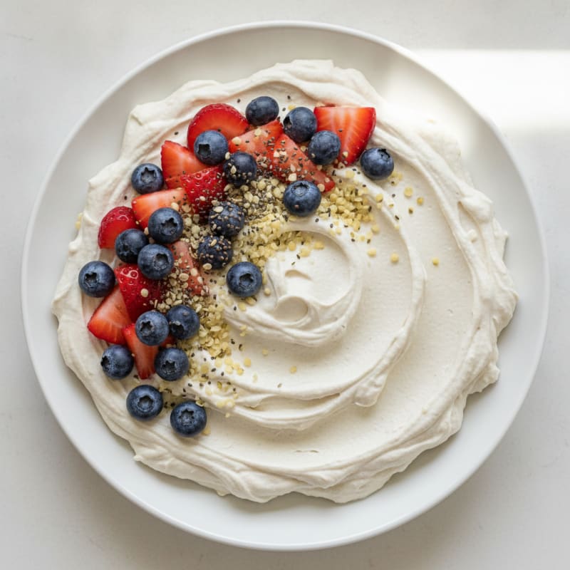 Silky Greek Yogurt Protein Mousse with Berries