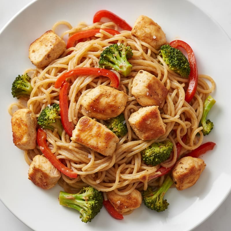 Konjac Noodle Stir-Fry with Peanut Sauce