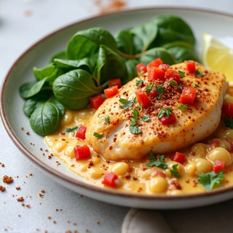 Healthy Creamy Spiced Chicken