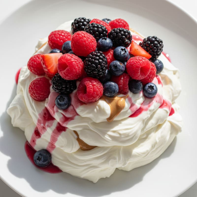 Silky Greek Yogurt Protein Mousse with Mixed Berries